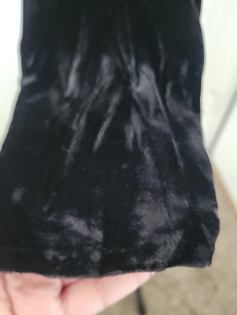 Vintage Black Velvet Women's Jacket with Faux Fur Collar - Picture 5 of 11